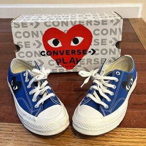 Converse x Comme des Garçons Blue and White Sneakers
